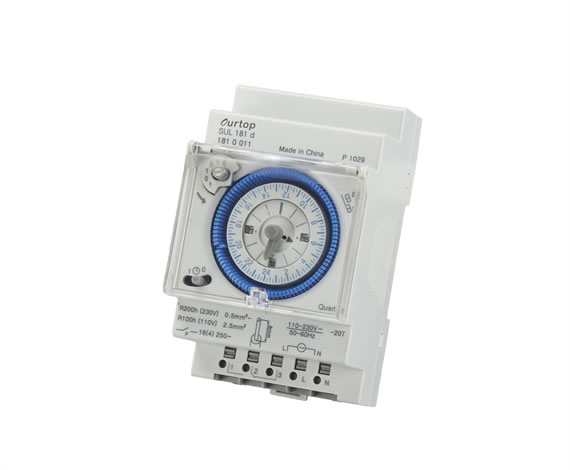 Analogue time switch 3 Modules Din Rail with Segments